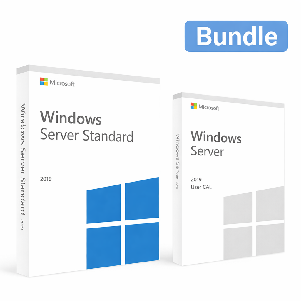Microsoft Windows Server 2019 Standard (16-core) + 10-pack User CALs Bundle