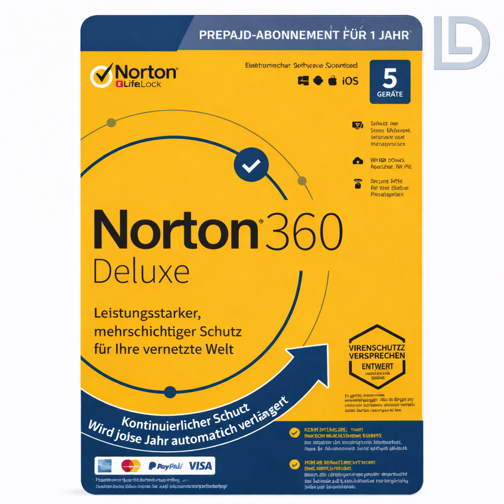Norton 360 Deluxe: 5 devices, 1 year + 50 GB