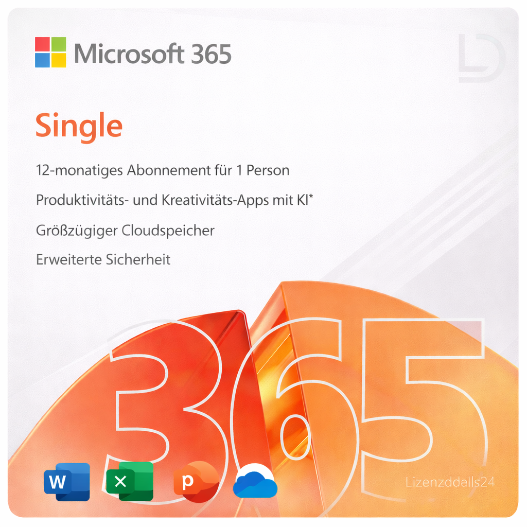 Microsoft 365 Single | Single-user licence | Premium productivity suite | 12-month subscription | Multi-platform