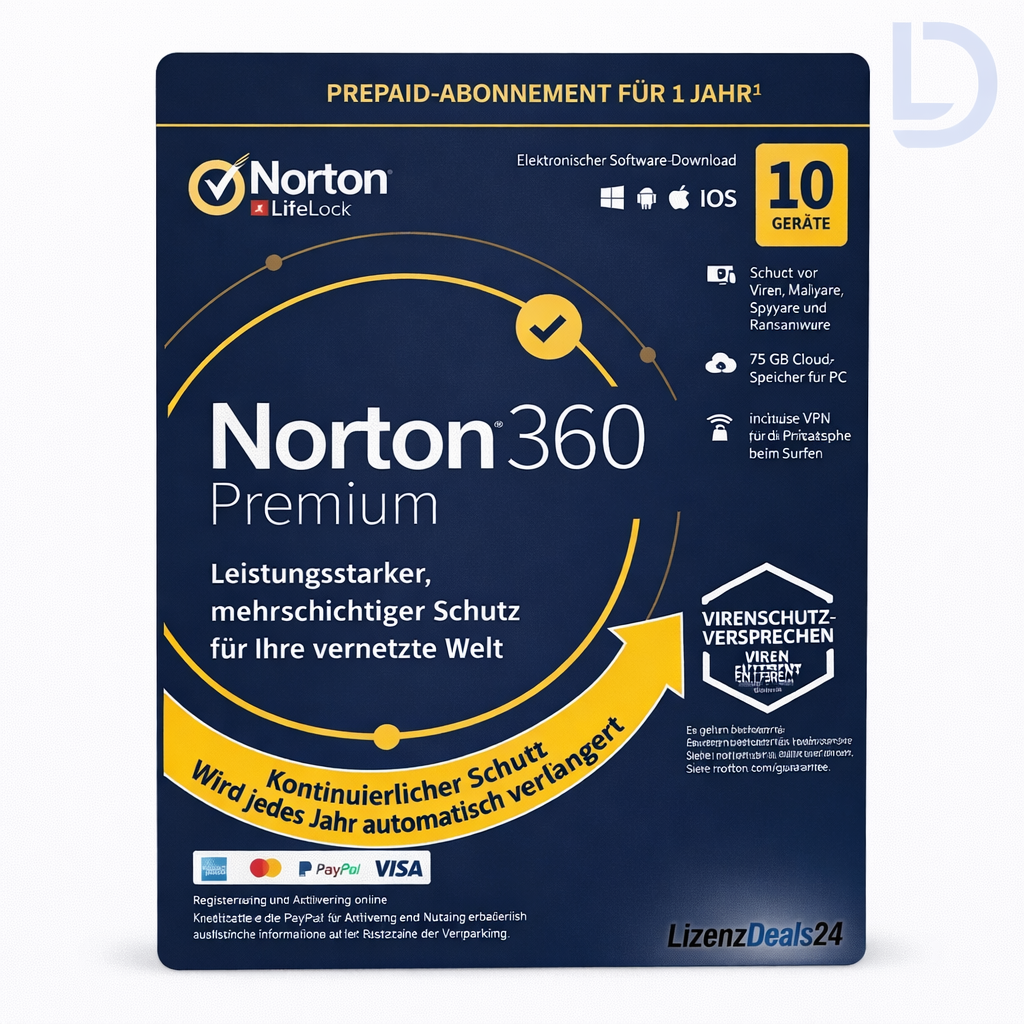 Norton 360 Premium: 10 devices, 1 year + 75 GB